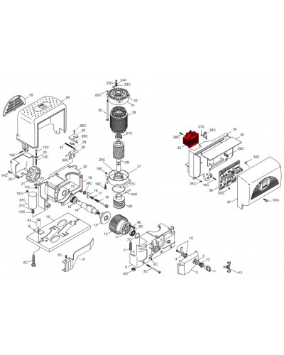 Корпус TWIN4 Came 119RIR312 в Октябрьском Запчасти для шлагбаумов и автоматики Pintop.ru