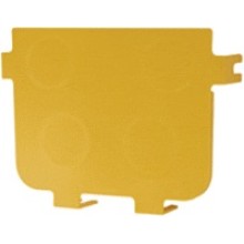 Заглушка оптического лотка торцевая 360 мм, желтая LANMASTER LAN-OT360-ND