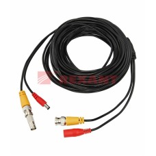 Шнур соединительный BNC-BNC для систем видеонаблюдения, с питанием (DC) от камеры (18 м) REXANT (18-1718)