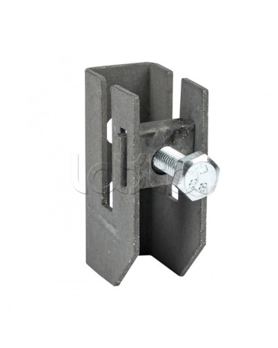 Держатель для полосы толщиной до 8мм с фикс. болтом, HZ EKF PROxima (lp-d2312) в Октябрьском Монтажные материалы Pintop.ru