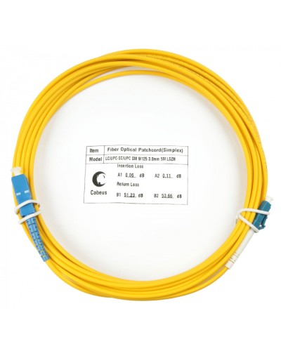 Шнур оптический simplex LC-SC 9/125 sm 20м LSZH Cabeus FOP(s)-9-LC-SC-20m в Октябрьском Патч-корды оптические Pintop.ru