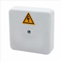 Коробка распределительная огнестойкая КРОПС-П0, IP41, габаритные размеры 75х75х20 мм, для кабелей сечением до 2,5 мм2, 2 клеммы КМ-Профиль (FRJB-KM-P0-2.5-02-КРОПС-IP41)