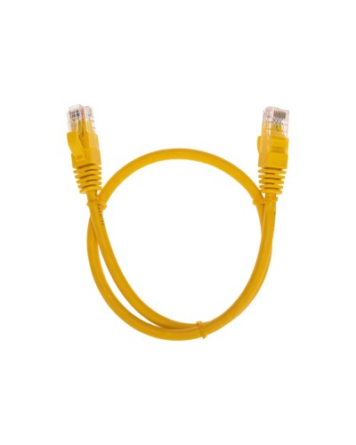 Патч-корд U/UTP, CAT 6, RJ45-RJ45, 26AWG, LSZH, желтый, 0,5м REXANT 02-0295-05 в Октябрьском Патчкорды (медные) Pintop.ru