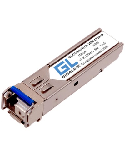 Модуль SFP Gigalink GL-OT-SG14LC2-1310-1310-I в Октябрьском Модули SFP/XFP/GBIC Pintop.ru