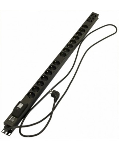 Блок розеток Hyperline SHE-15SH-3IEC-B-2.5EU в Октябрьском Блоки розеток Pintop.ru