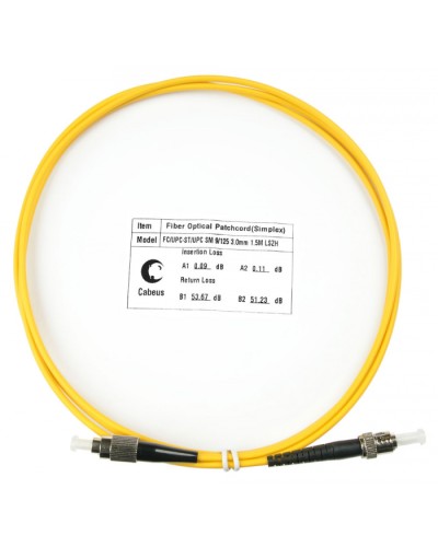 Шнур оптический simplex FC-ST 9/125 sm 1,5м LSZH Cabeus FOP(s)-9-FC-ST-1,5m в Октябрьском Патч-корды оптические Pintop.ru