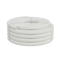 Труба ПП HF-FR гофрир. тяжелая, с зондом, без галогена, ПЛЛ50мм Экопласт (61150HFR-W) - Труба ПП HF-FR гофрир. тяжелая, с зондом, без галогена, ПЛЛдиам.50мм ПВ-0 (15м) цвет белый 1 палл.=630м Экопласт