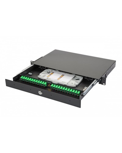 Патч-панель 19”, 1U Eurolan 47D-24-S2-SC-24-11BL в Октябрьском Кросс оптический Pintop.ru