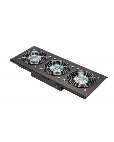 Eurolan Модуль вентиляторный потолочный, 3 вентилятора, термореле, 3 положения, черный (60A-90-11-30BL) в Октябрьском Вентиляторные модули Pintop.ru