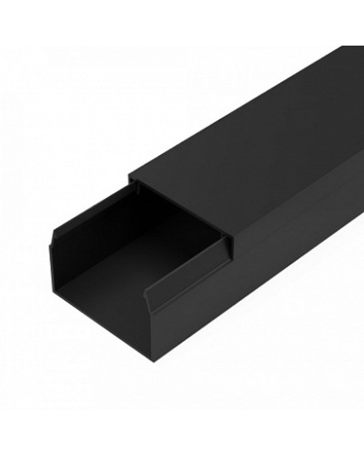 Кабель-канал черный 2-й замок в п/э 40х25 мм (24 м/уп) Промрукав (PR03.0215) в Октябрьском Огнестойкие кабельные линии Pintop.ru