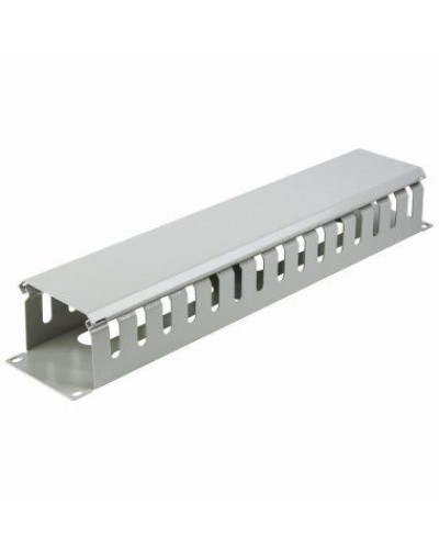 Органайзер кабельный горизонтальный с крышкой, 19, 2U, глубиной 72 мм, металл, RAL 7035 REXANT 04-2645 в Октябрьском Кабельные органайзеры Pintop.ru