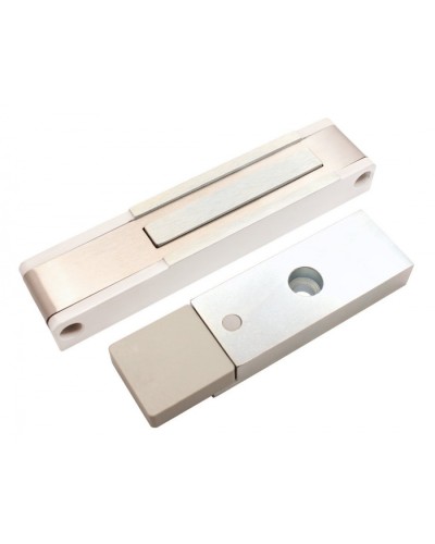 Электромагнитный замок с датчиком состояния двери ALeko ALM-150P (24В белый) в Октябрьском Электромагнитные замки Pintop.ru