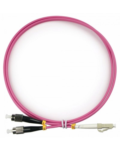 Шнур оптический duplex LC-FC 50/125 mm OM4 1м LSZH Cabeus FOP-50-OM4-LC-FC-1m в Октябрьском Патч-корды оптические Pintop.ru