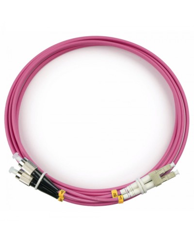 Шнур оптический duplex LC-FC 50/125 mm OM4 2м LSZH Cabeus FOP-50-OM4-LC-FC-2m в Октябрьском Патч-корды оптические Pintop.ru