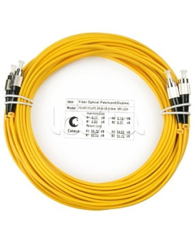 Шнур оптический SM 9/125 duplex FC/FC (10 м) Cabeus FOP(D)-9-FC-FC-10M в Октябрьском Патч-корды оптические Pintop.ru