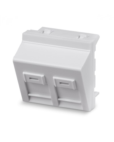 Вставка 45x45 (Mosaic) для 2 модулей формата Keystone Jack, угловая Cabeus (FP-A-45-2M) в Октябрьском Модули Keystone Pintop.ru