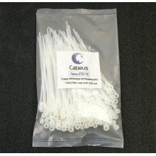 Стяжка нейлоновая неоткрывающаяся, безгалогенная (halogen free), 150x3.6мм, под винт (100 шт) Cabeus GTSC-150