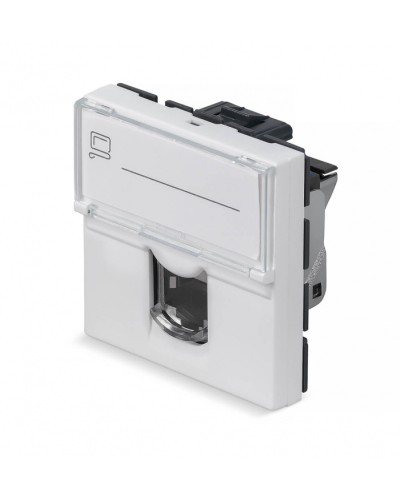 Модуль Keystone Jack RJ-45(8P8C), 180 градусов, категория 6, экранированная Cabeus (KJ-RJ45-Cat.6-SH-180T-FP-L-45) в Октябрьском Модули Keystone Pintop.ru