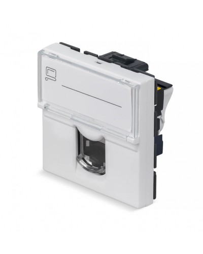 Модуль Keystone Jack RJ-45(8P8C), 180 градусов, категория 6a Cabeus (KJ-RJ45-Cat.6a-180T-FP-L-45) в Октябрьском Модули Keystone Pintop.ru