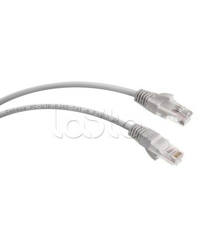 Патч-корд UTP, категория 6, 10 м, неэкранированный, серый Cabeus PC-UTP-RJ45-Cat.6-10m в Октябрьском Патчкорды (медные) Pintop.ru