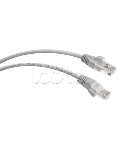 Шнур коммутационный 2xRJ-45/8P8C U/UTP кат.6 (2 м) Cabeus PC-UTP-RJ45-Cat.6-2m в Октябрьском Патчкорды (медные) Pintop.ru