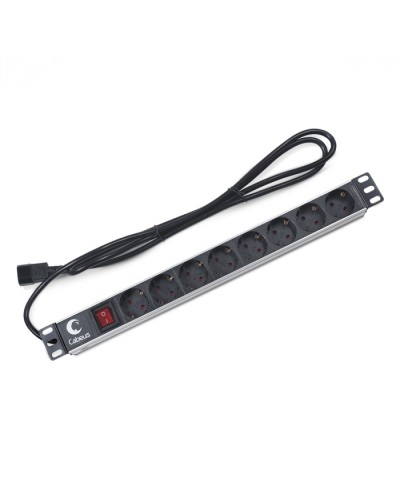 Блок на 8 розеток IEC 320 горизонтальный для 19 шкафов Cabeus (PDU-8P-2IEC) в Октябрьском Блоки розеток Pintop.ru