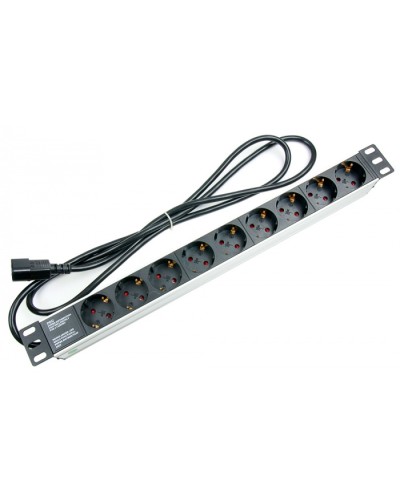 Блок на 9 розеток IEC 320 горизонтальный для 19 шкафов Cabeus PDU-9P-2IEC в Октябрьском Блоки розеток Pintop.ru