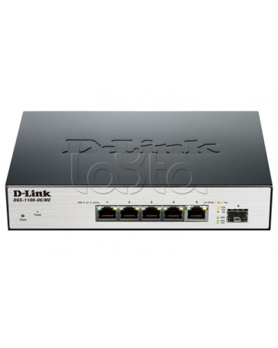Коммутатор 6-портовый D-Link DGS-1100-06/ME/A1B в Октябрьском Коммутаторы Pintop.ru