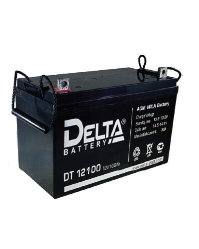 Аккумулятор свинцово-кислотный Delta DT 12100 в Октябрьском Электротехническое оборудование Pintop.ru