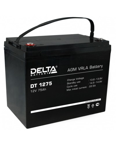 Аккумулятор свинцово-кислотный Delta DT 1275 в Октябрьском Электротехническое оборудование Pintop.ru