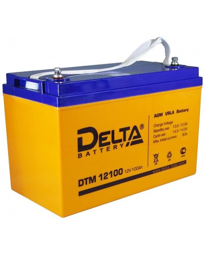 Аккумулятор свинцово-кислотный Delta DTM 12100 L в Октябрьском Электротехническое оборудование Pintop.ru