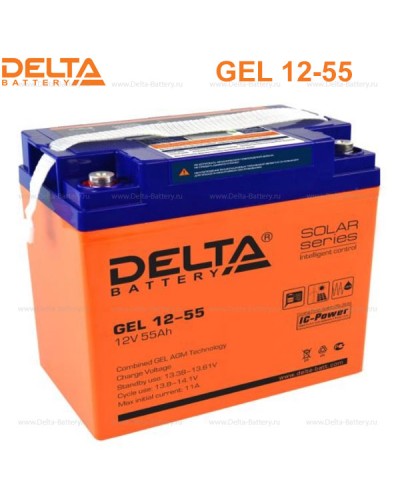 Аккумулятор свинцово-кислотный Delta GEL 12-55 в Октябрьском Электротехническое оборудование Pintop.ru