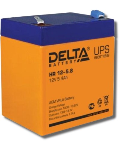 Аккумулятор свинцово-кислотный Delta HR 12-5.8 в Октябрьском Электротехническое оборудование Pintop.ru
