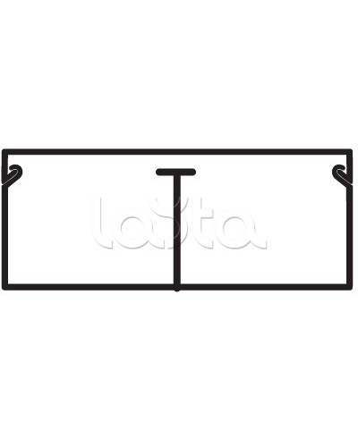 Миниканал TMC 40/2x17 с перегородкой DKC 00305 в Октябрьском Кабель-канал Pintop.ru