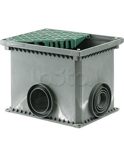 Колодец переходной смотровой 335х240х255 с крышкой для двустенных труб DKC 025002 в Октябрьском Повороты, муфты, тройники Pintop.ru