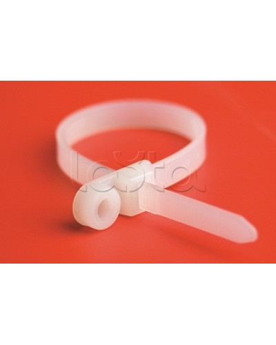 Хомут P6.6 с основанием, белый, 4,8x200 DKC 252205-M в Октябрьском Стяжки-хомуты Pintop.ru