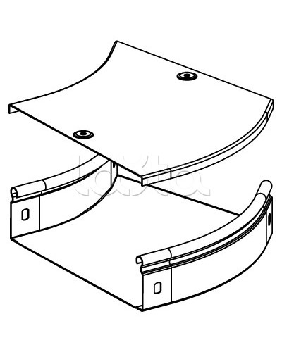 Угол CPO 45 горизонтальный 45° 100х50 DKC 36062 в Октябрьском Аксессуары для лотков Pintop.ru