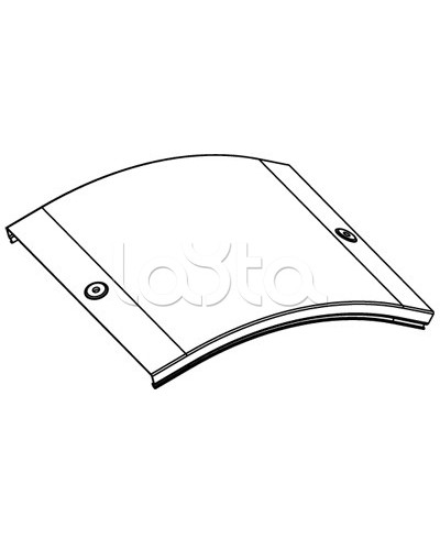 Крышка CD 45 на угол вертикальный внешн. 45° осн. 200 DKC 38264 в Октябрьском Аксессуары для лотков Pintop.ru