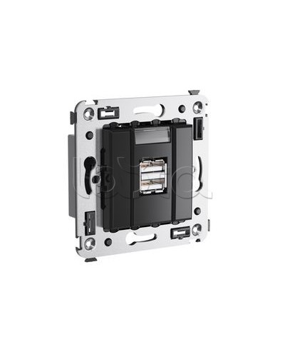 Устройство зарядное Avanti, Черный квадрат DKC 4402543 в Октябрьском Блоки розеток Pintop.ru