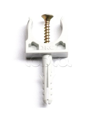 Держатель с защелкой и дюбелем, д.16 мм DKC 51316 в Октябрьском Держатели, клипсы, скобы Pintop.ru