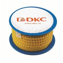 Колечко маркировочное B, 1,3-2,5мм. черное на желтом DKC AZO2BBBY