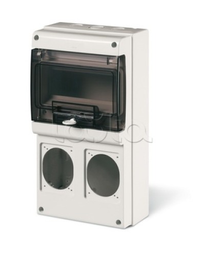 Корпус на 8 модулей и 2 поста с основанием 70х87 мм. Тип M340 DKC DIS6722300 в Октябрьском Аксессуары для стоек и шкафов Pintop.ru