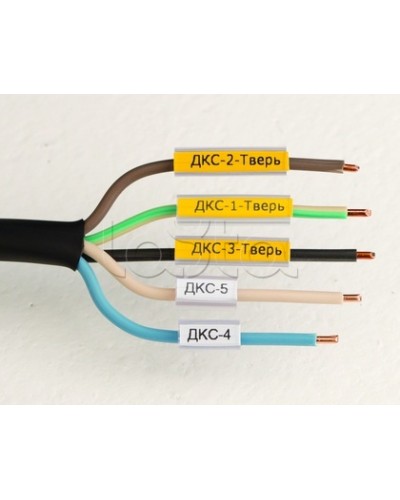 Маркировка для провода, гибкая, для трубочек. 4х10мм. Белая DKC NUTFL10 в Октябрьском Крепежные изделия Pintop.ru