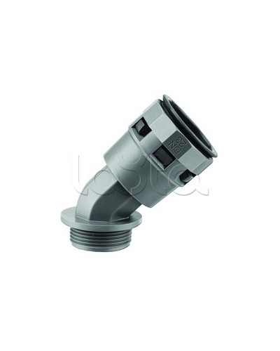 Муфта 45 грд. труба-коробка DN 12 мм, М16х1,5, полиамид, цвет черный DKC PAL12M16N в Октябрьском Повороты, муфты, тройники Pintop.ru