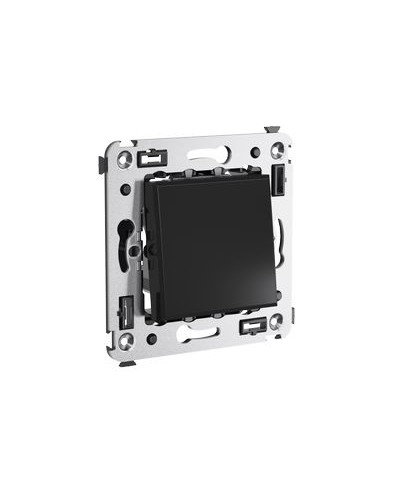 Выключатель одноклавишный в стену, Avanti, Черный квадрат DKC 4402103 в Октябрьском Аксессуары для кабель-канала Pintop.ru