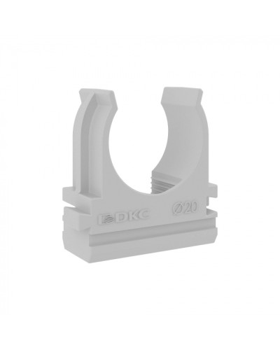 Держатель-клипса быстрого монтажа, для крепления труб, ф20мм, пластик, RAL 7035 DKC 51020M в Октябрьском Держатели, клипсы, скобы Pintop.ru