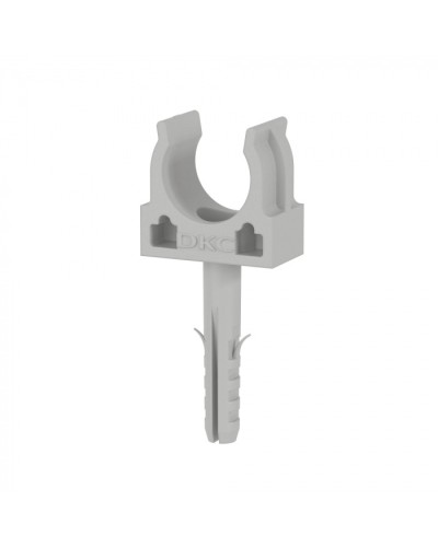 Держатель с защёлкой и дюбелем, в комплекте с винтом розница D16 (100 шт/уп) DKC (51316R) в Октябрьском Держатели, клипсы, скобы Pintop.ru