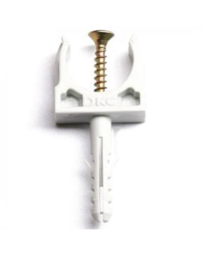 Держатель с защелкой и дюбелем, д.25 мм DKC 51325R5 в Октябрьском Держатели, клипсы, скобы Pintop.ru