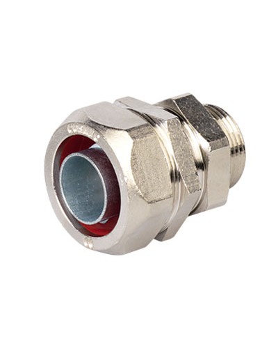 Муфта металлорукав-коробка DN 12,М16х1,5 наружная резьба DKC (6014-1216G) в Октябрьском Аксессуары для лотков Pintop.ru