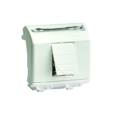 Розетка USB 2.0, со шторкой, белый RAL 9010, 1 разъем, 2М, BRAVA DKC 76202B